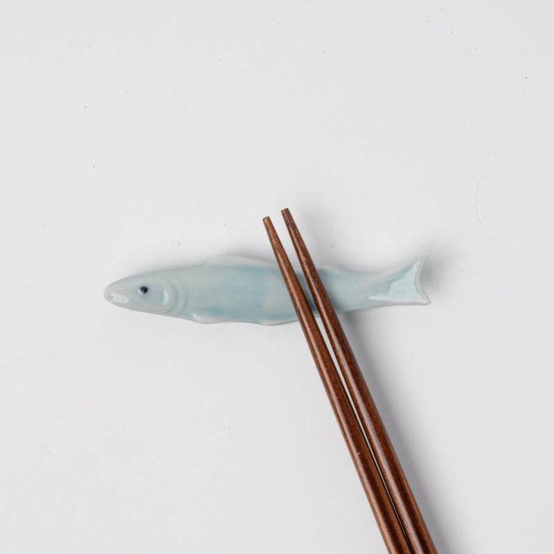 Chopstick Rest Ice Blue Mackerel