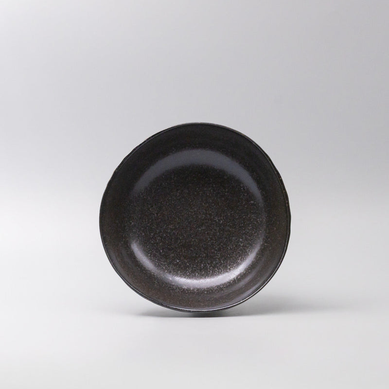 Bowl Organic Shape 20cm Kanso Matte Black Glaze