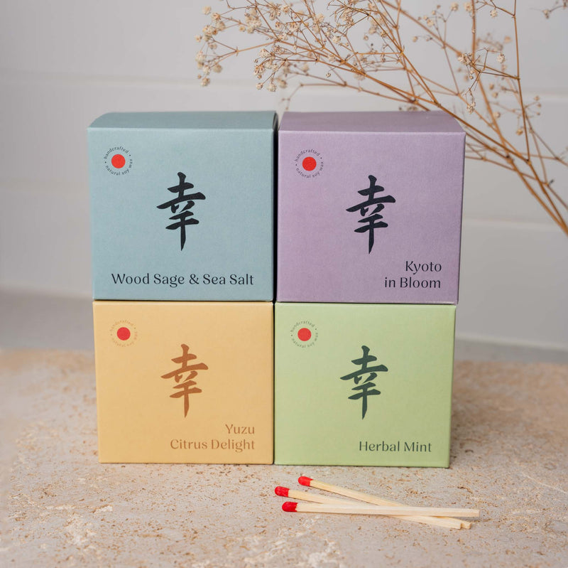 Candle Herbal Mint Blue Ceramic 180g