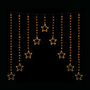 LED Wire Star Curtain Gold Lights