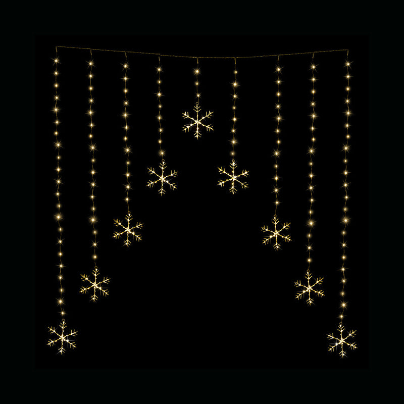 LED Snowflakes Curtain Lights avialable in 2 Colors - Cool White