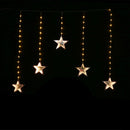 LED Infinity Stars Curtain Lights avaiable in 2 Colors - Warm White