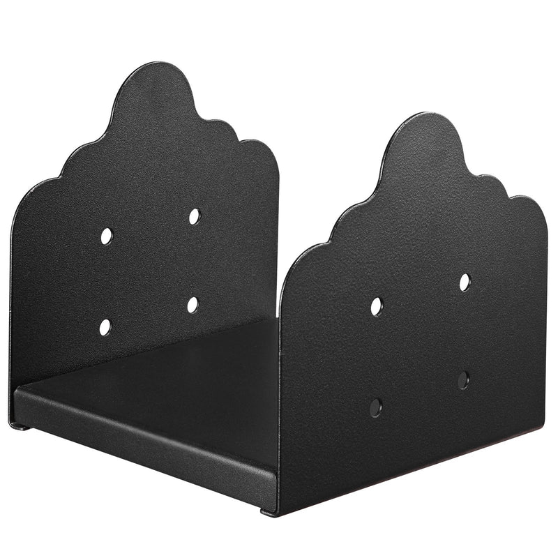 VEVOR 8x8 Post Base 2 Pcs, Inner Size 7.9x7.5 inch / 200x190 mm Post Brackets, Heavy Duty Carbon Steel Decking Posts, Wood Posts Brackets for Pavilion Deck Railing Support Deck Base Plate, Black