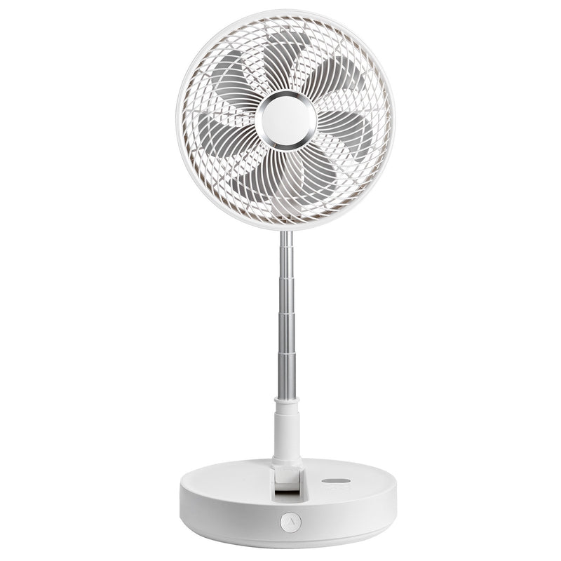 VEVOR 12 Inch Foldable Oscillating Standing Fan with Remote Control, 4 Speed Adjustable Portable Desk Quiet Fan, 7200mah Rechargeable USB Small Fan, Folded Rotating Floor Fan for Bedroom Office Travel