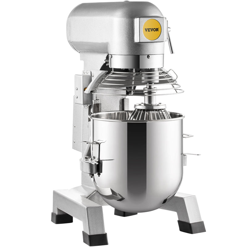 Commercial Food Mixer 30Qt, Food Mixer Commercial with Timing Function, 1100W Stainless Steel Bowl Heavy Duty Electric Commercial Mixer with 3 Speeds Adjustable 108/199/382 RPM, Dough Hook Whisk