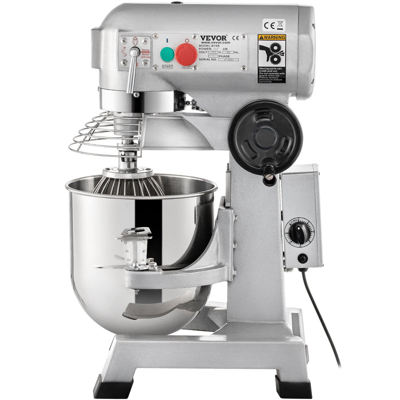 Commercial Food Mixer 30Qt, Food Mixer Commercial with Timing Function, 1100W Stainless Steel Bowl Heavy Duty Electric Commercial Mixer with 3 Speeds Adjustable 108/199/382 RPM, Dough Hook Whisk