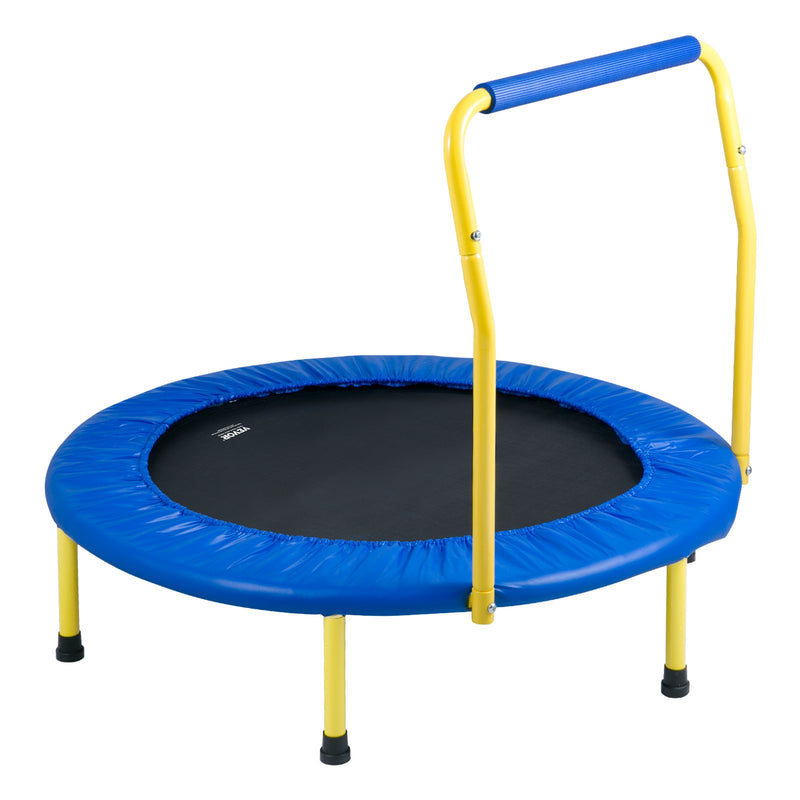 VEVOR 3FT Trampoline for Kids, 92 cm Trampolines Indoor/Outdoor Trampoline for Toddlers, Foldable Mini Baby Trampoline with Foam Handle, Recreational Trampoline Birthday Gift for 3+ Years Kids