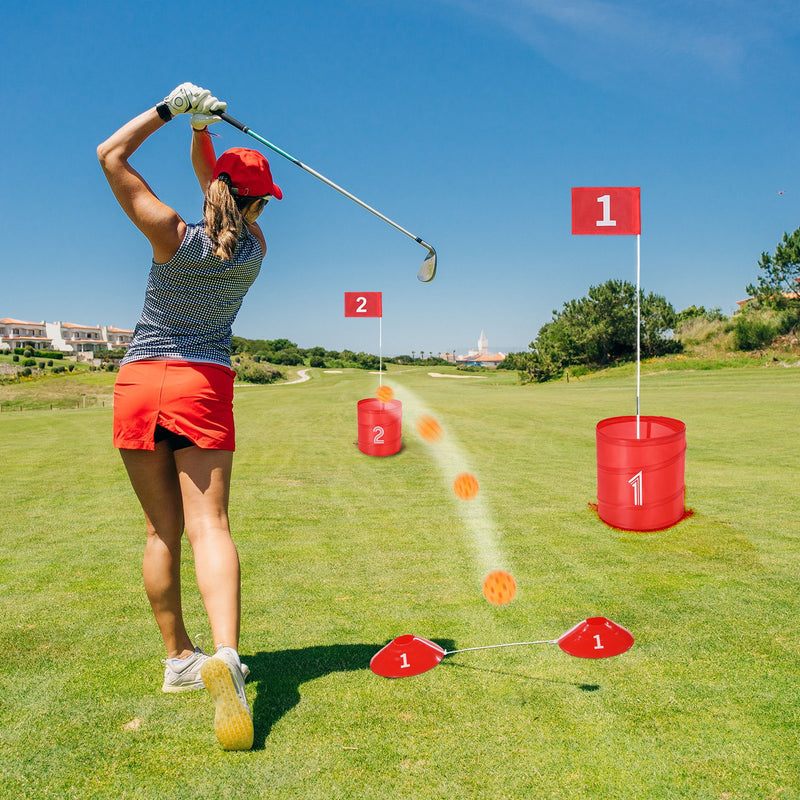 VEVOR Backyard Golf Game, 6 Hole Golf Course, Golf Game Practice Games, Golf Chipping Game for Family, Adults and Kids, Portable Outdoor Yard Golf Game for Lawn, Yard, Camping, Park, Beach