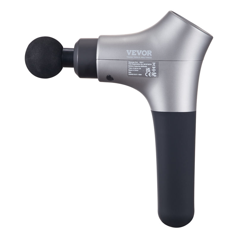 Massage Gun Deep Tissue, Percussion Muscle Massager for Athletes - with 6 Speed Levels & 4 Massage Heads, 12V 2500mAh Batteries, Handheld Electric Massage Gun for Pain Relief, Muscle Relaxation