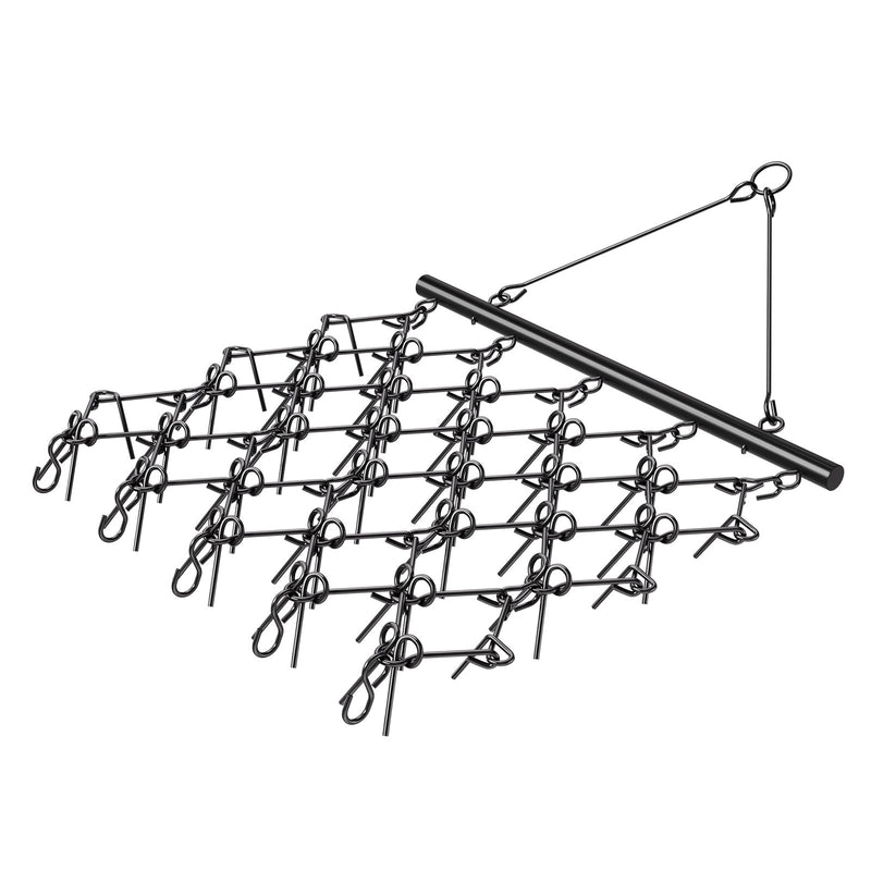 VEVOR Drag Harrow, 5 x 4.5 ft Durable Chain Harrow with 60 Sharp Teeth, Suitable for ATV UTV Tractor, Ideal for Soil Preparation, Seeding, Smoothing Landscapes, and Yard Gravel Driveway Maintenance