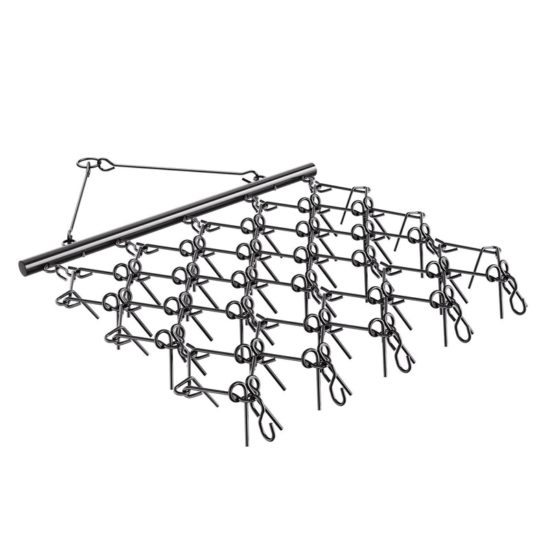 VEVOR Drag Harrow, 5 x 4.5 ft Durable Chain Harrow with 60 Sharp Teeth, Suitable for ATV UTV Tractor, Ideal for Soil Preparation, Seeding, Smoothing Landscapes, and Yard Gravel Driveway Maintenance