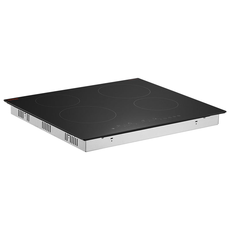 VEVOR Built-in Electric Cooktop Radiant Ceramic Cooktop 4 Burners 23.2x20.5 inch