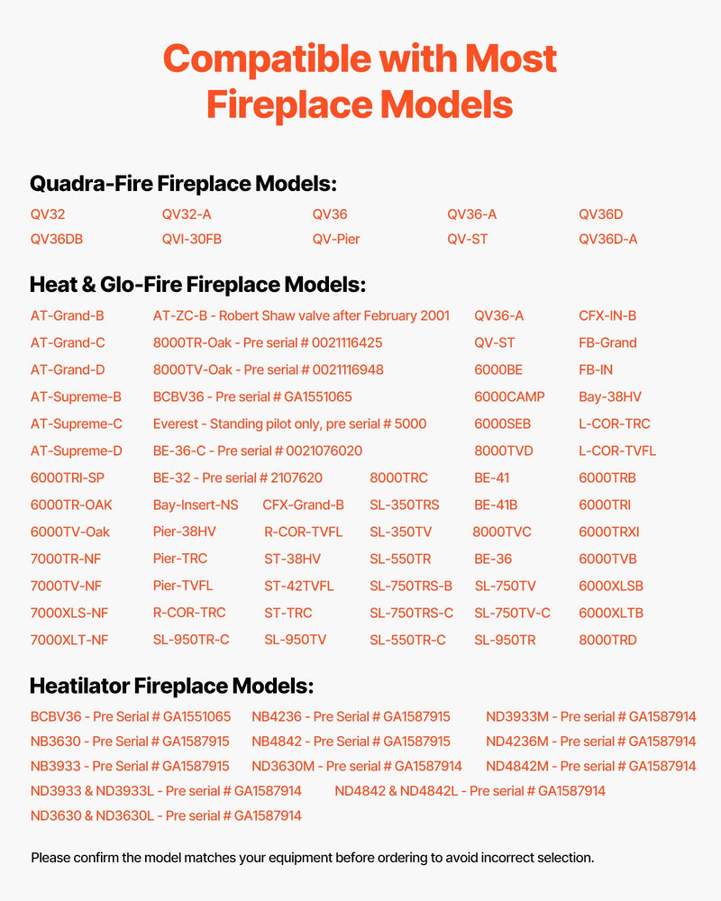 VEVOR Gas Pilot Assembly, OE 485-510A,4021-736,2103-010 Fireplace Gas Pilot Assembly Kit, Natural Gas Ignition Replacement, Compatible with Quadra-Fire, Heat & Glo, Heatilator Models,Black