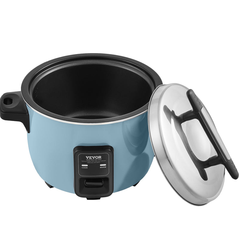 VEVOR Commercial Rice Cooker, 40-Cup Rice Cooker, 8 Liter Large Rice Cooker and Warmer with Nonstick Inner Pot, Fast Cooking and 24-Hour Keep Warm, with Rice Cup and Paddle, for Restaurant