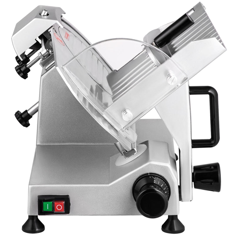 VEVOR Commercial Meat Slicer, 200W Electric Deli Food Slicer, 350-400RPM Meat Slicer with 8" Carbon Steel Blade, 0 - 0.47 inch Adjustable Thickness Electric Meat Slicer for Home and Commercial Use