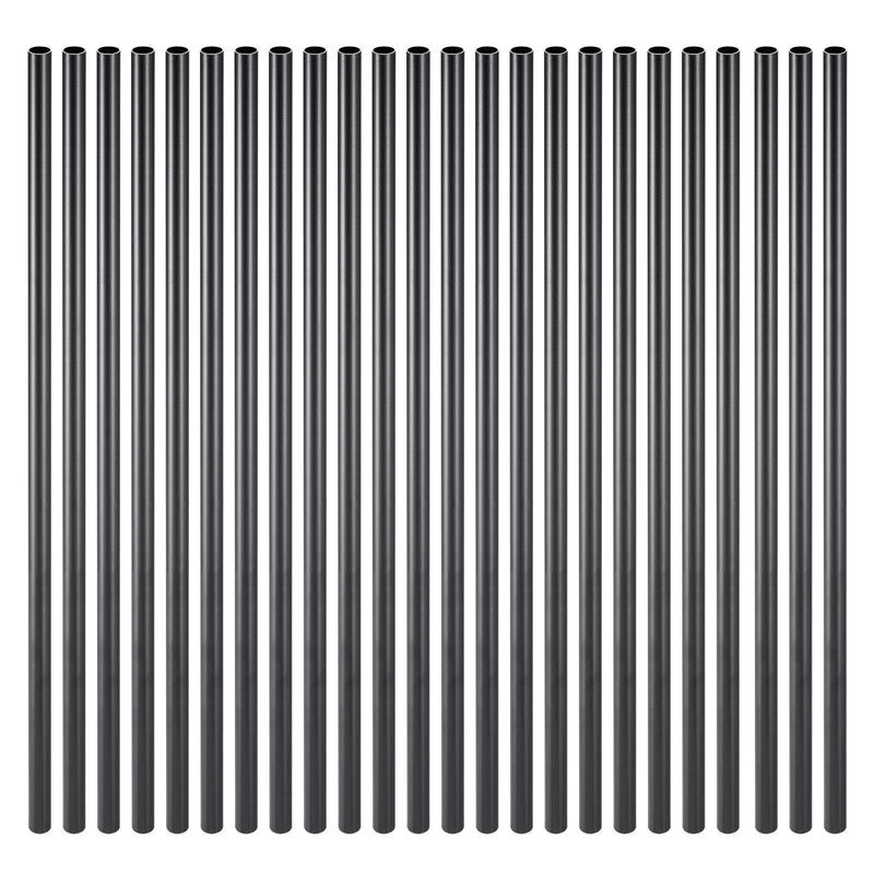 VEVOR Staircase Balusters 51 Pack, 660 mm Aluminum Stair Balusters, 19 mm Water-Proof Round Metal Spindle Railing, Hollow Deck Railing with Rail Caps & Screws for Stairs, Porch, Patio, Fence, Black