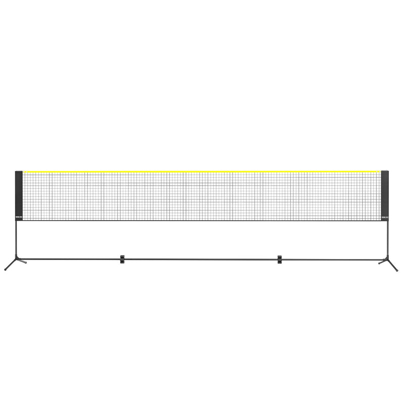 VEVOR Badminton Net, Height Adjustable Volleyball Net, 17ft Wide Foldable Pickleball Net, Portable Easy Setup Tennis Net Set with Poles, Stand and Carry Bag, for Kids Backyard Game Indoor Outdoor Use