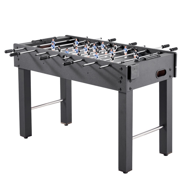 Foosball Table, 121 cm Standard Size Table, Indoor Full Size Foosball Tables for Home, Family, and Game Room, Durable Soccer Set, Includes 2 Balls, Score Keeper, and 2 Cup Holders