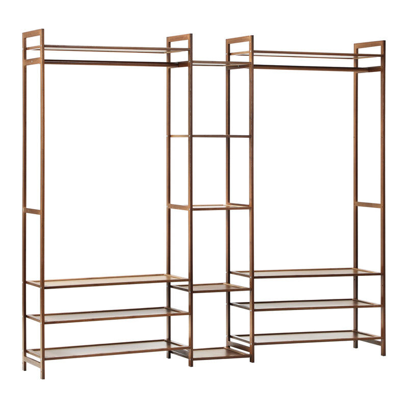 Oikiture Open Wardrobe Organiset with 13 Display Shelves