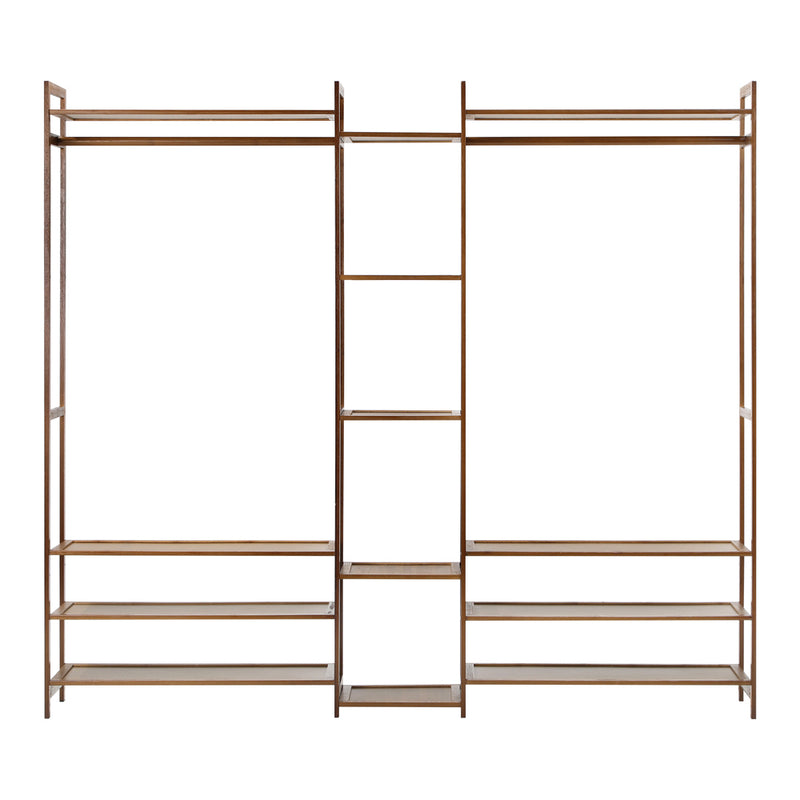 Oikiture Open Wardrobe Organiset with 13 Display Shelves