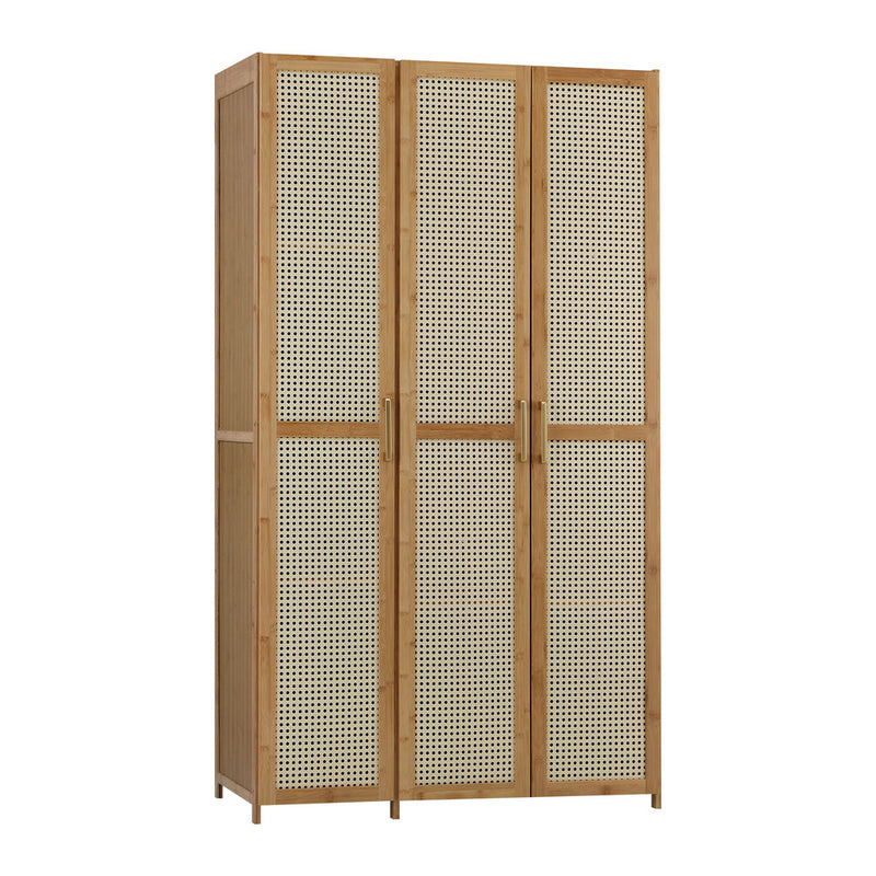 Oikiture Wardrobe Clothes Storage Cabinet 3 Doors 6 Shelves