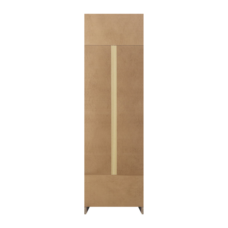 Oikiture Open Wardrobe Shelf Unit 3 Shelves Hanging Rail Black