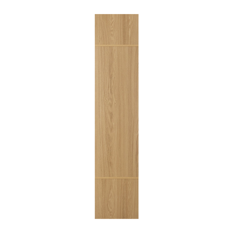 Oikiture Open Wardrobe 3 Drawers Hanging Rail Natural