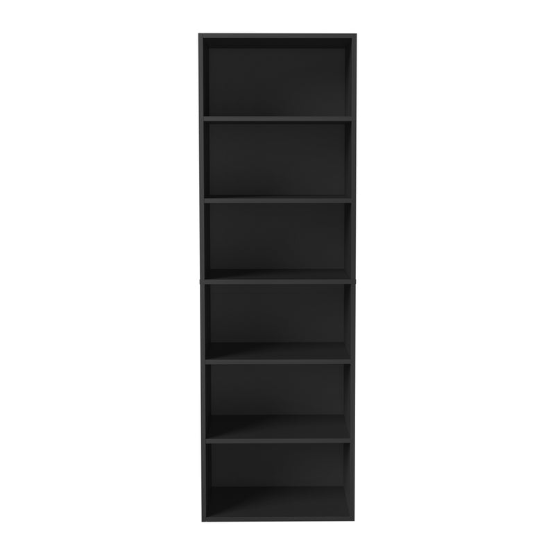 Oikiture Wardrobe Shelf Unit 6 Shelves Black