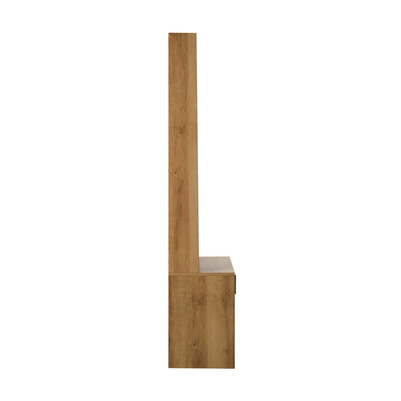 Oikiture Tree Wardrobe Shelf Bench Coat Rack Entryway Storage Natural