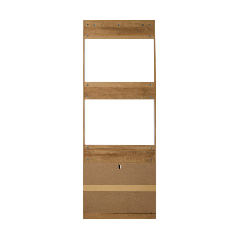 Oikiture Tree Wardrobe Shelf Bench Coat Rack Entryway Storage Natural