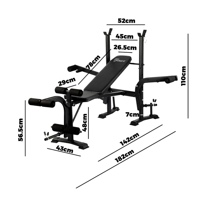 Finex Press Weight Bench 8in1 Multi-Station Fitness
