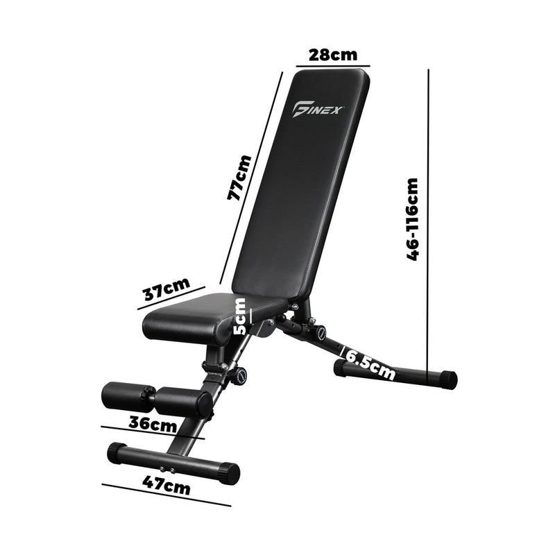 Finex FID Bench Dumbbell Weight Bench Flat Incline Decline