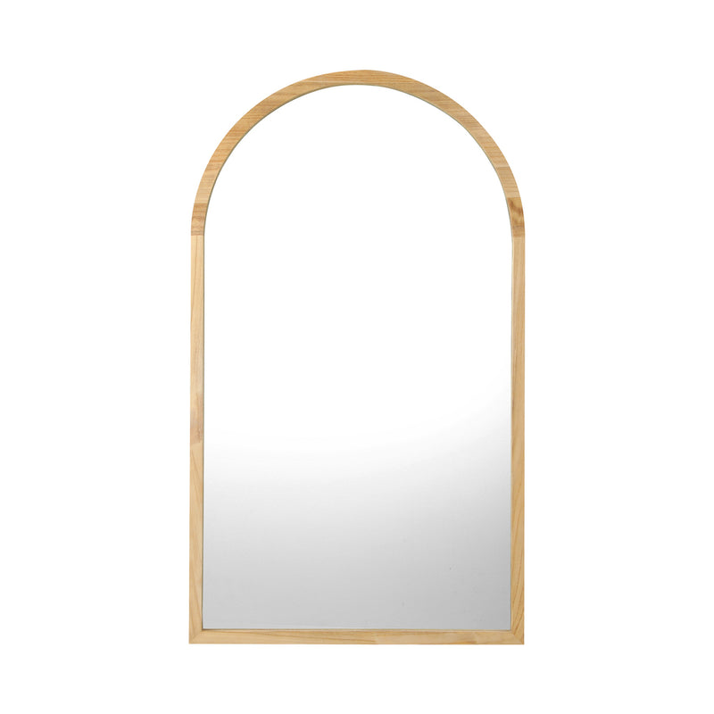 Oikiture Arched Wall Mirrors 86x50cm Wooden Set of 2