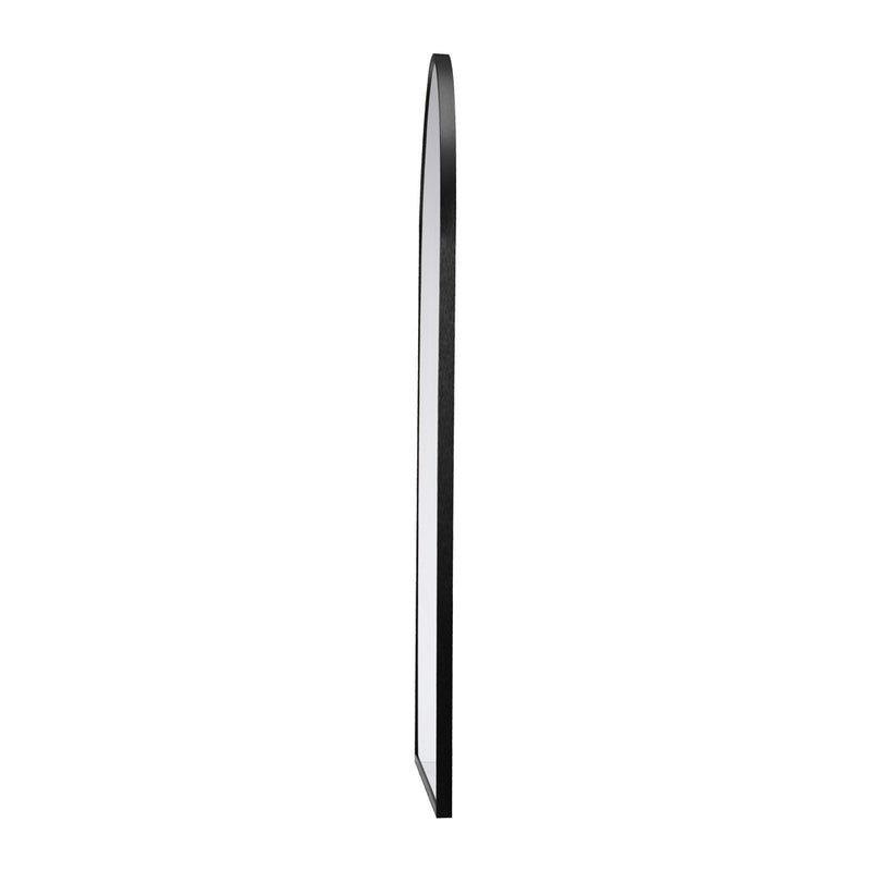 Oikiture Wall Mirror 86x50cm Arched Black
