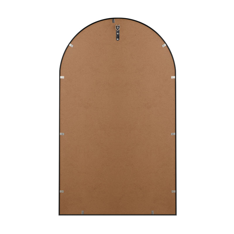 Oikiture Wall Mirror 86x50cm Arched Black