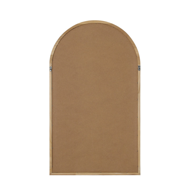 Oikiture Wall Mirror Wooden Frame Arched 86 x 50cm