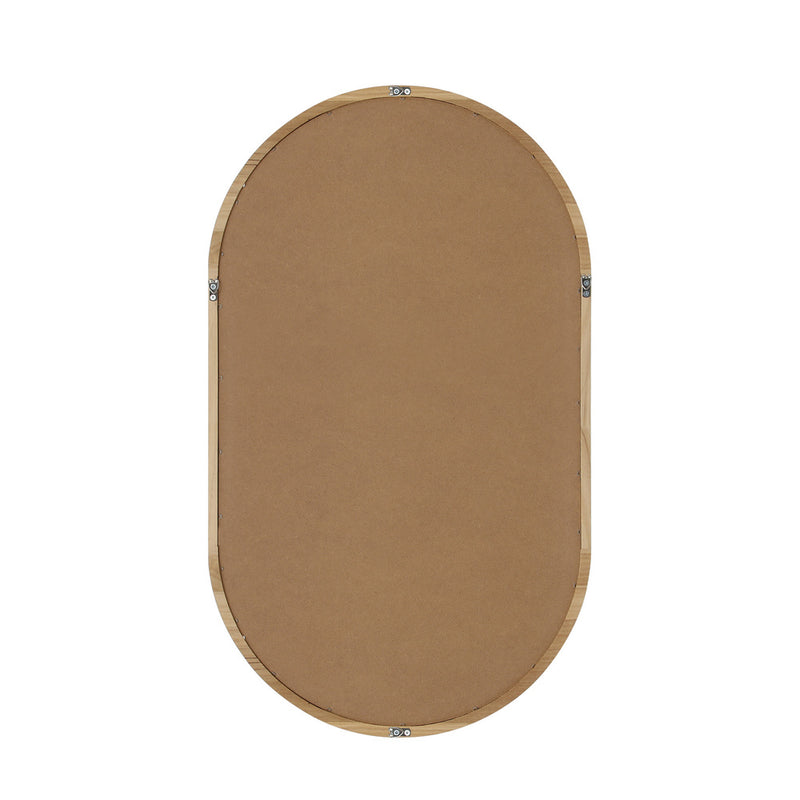 Oikiture Wall Mirror Oval Wooden 84x50cm