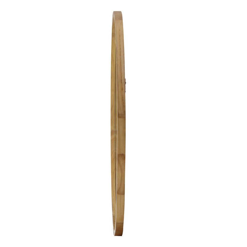 Oikiture Wall Mirror with Wood Frame 90cm Round
