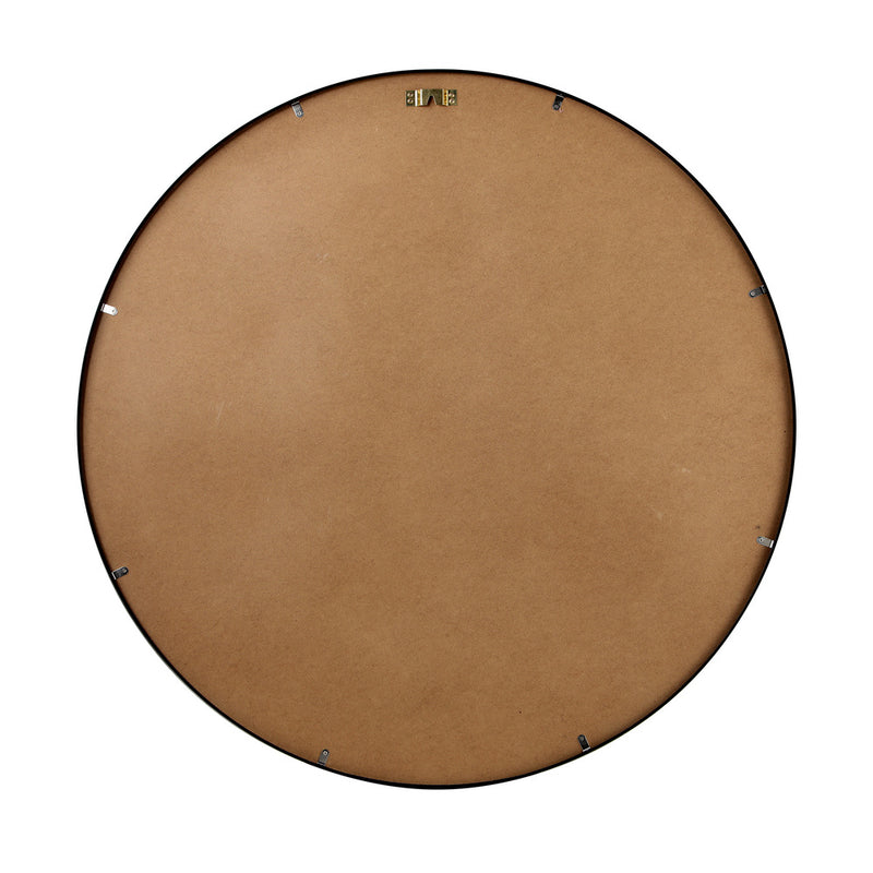 Oikiture 60cm Wall Mirror Round Black