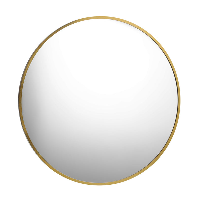 Oikiture Wall Mirrors Round 80cm Gold Set of 2