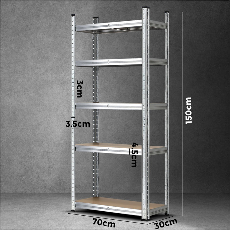 Sharptoo Warehouse Storage Rack Steel Frame 1.5m Silver