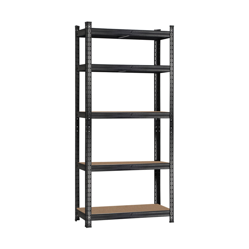 Sharptoo 2x Warehouse Storage Rack 5-tier 1.8m Black