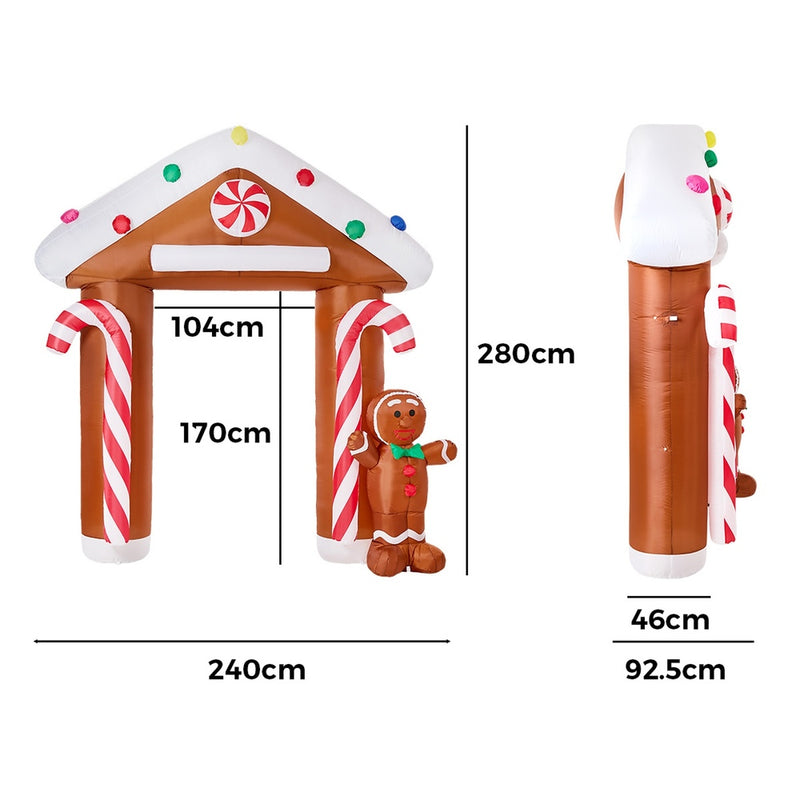 Tinseltown 2.8M Christmas Inflatable Archway LED Lights