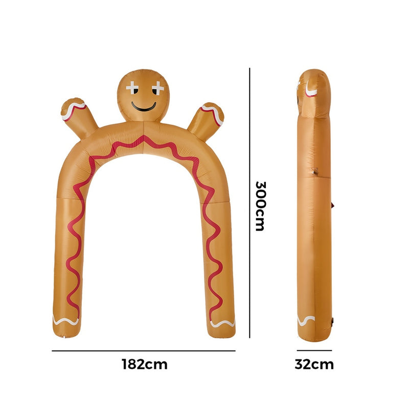 Tinseltown 3M Christmas Inflatable Archway Gingerbread Man Arch