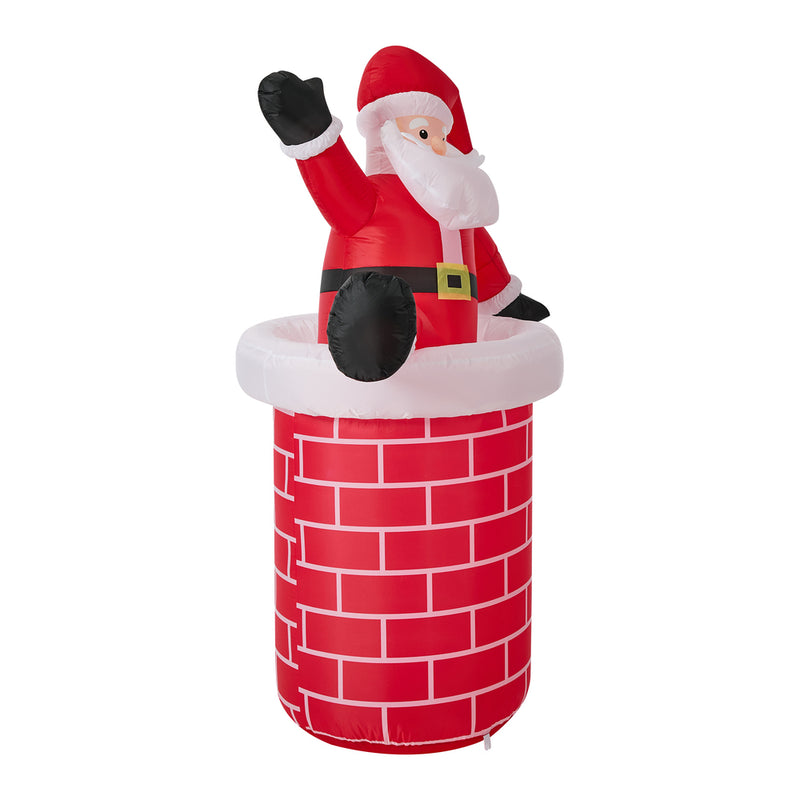 Tinseltown 1.8M Christmas Inflatable Santa Chimney LED Lights