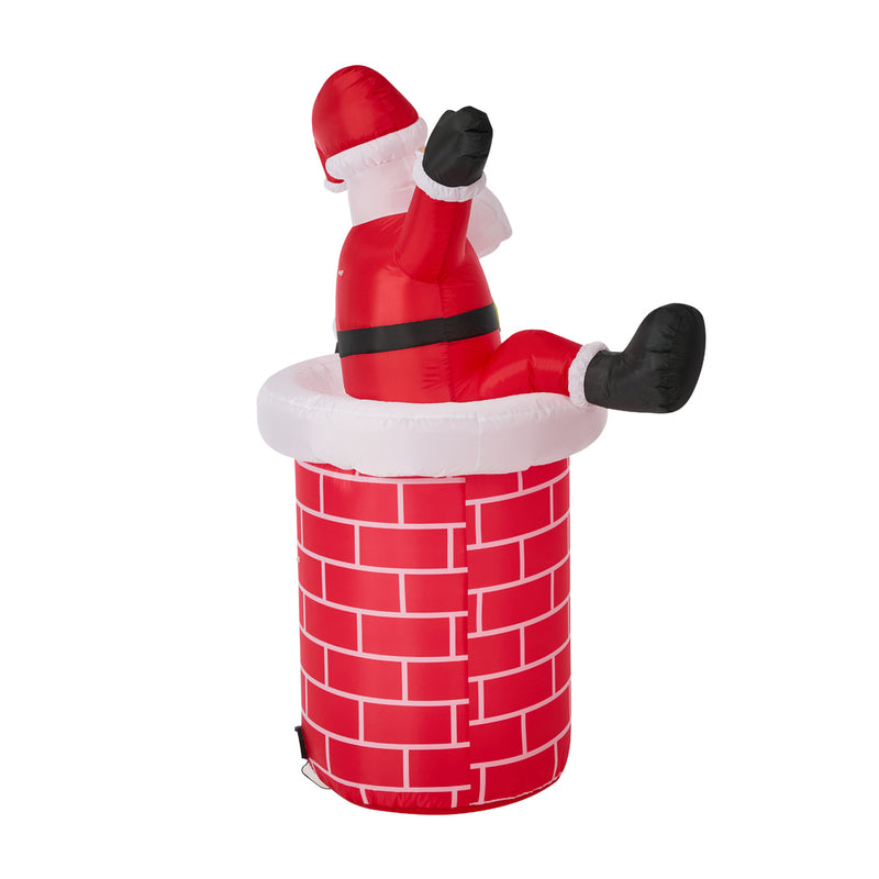 Tinseltown 1.8M Christmas Inflatable Santa Chimney LED Lights