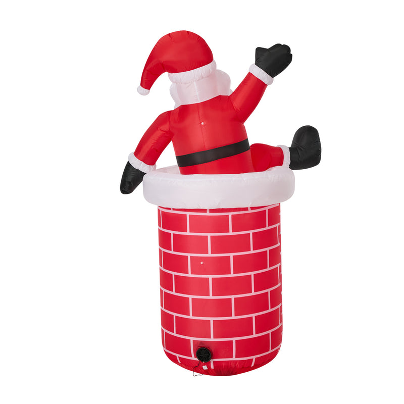Tinseltown 1.8M Christmas Inflatable Santa Chimney LED Lights
