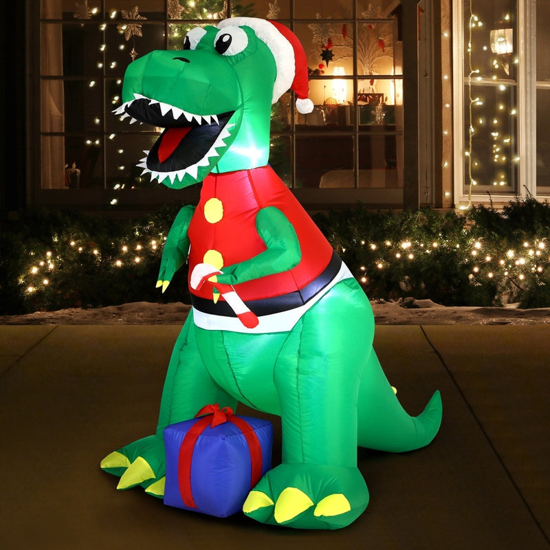Mazam Christmas Dinosaur Inflatable with LED Lights