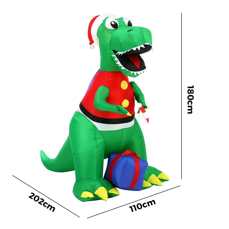 Mazam Christmas Dinosaur Inflatable with LED Lights