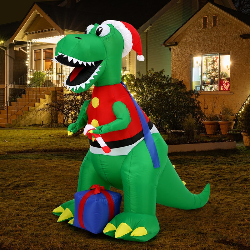 Mazam Christmas Dinosaur Inflatable with LED Lights